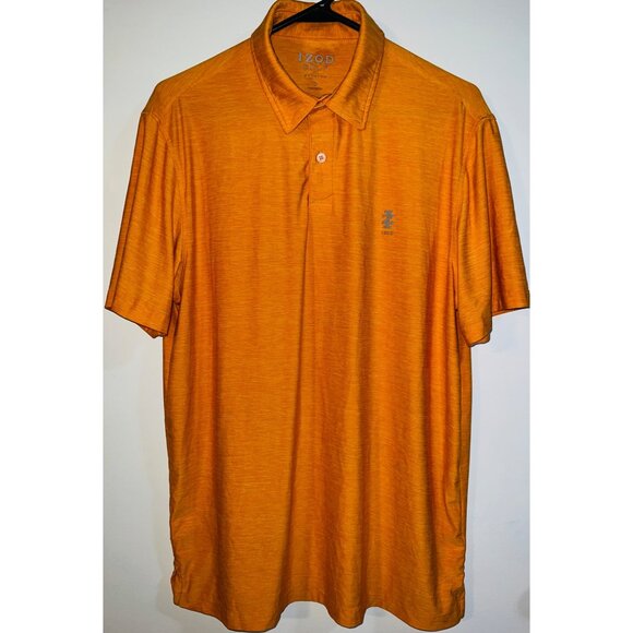 IZOD Mens Golf Polo Shirt With Stretch Orange Size M - Picture 1 of 3